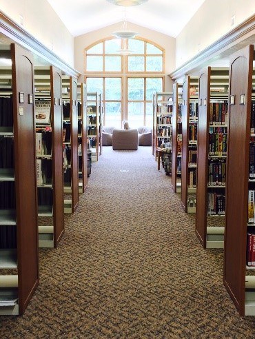 Inside Library looking east